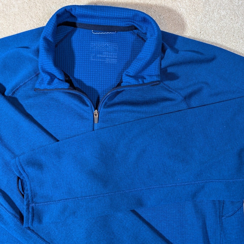 Patagonia Capilene Midweight Baselayer 1/4 Zip Blue Polartec Fleece Mens S